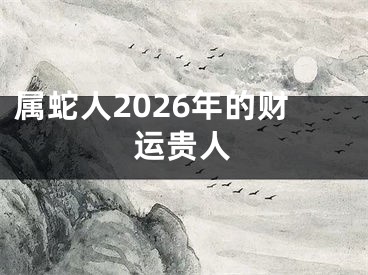 属蛇人2026年的财运贵人