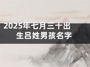 2025年七月三十出生吕姓男孩名字