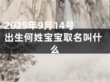 2025年9月14号出生何姓宝宝取名叫什么