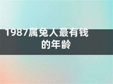 1987属兔人最有钱的年龄