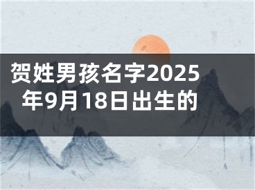 贺姓男孩名字2025年9月18日出生的