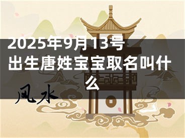 2025年9月13号出生唐姓宝宝取名叫什么