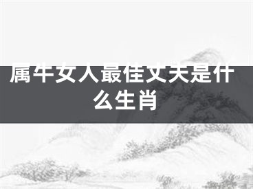 属牛女人最佳丈夫是什么生肖