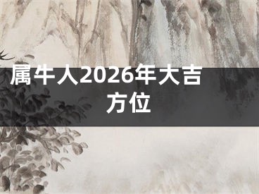 属牛人2026年大吉方位