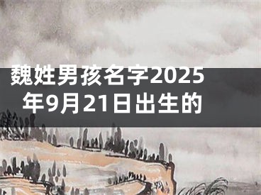 魏姓男孩名字2025年9月21日出生的