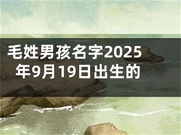 毛姓男孩名字2025年9月19日出生的