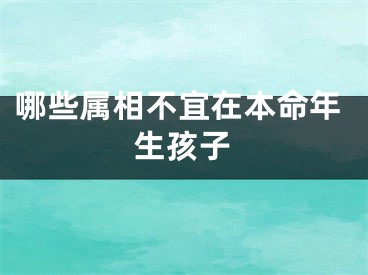 哪些属相不宜在本命年生孩子