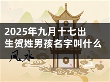 2025年九月十七出生贺姓男孩名字叫什么