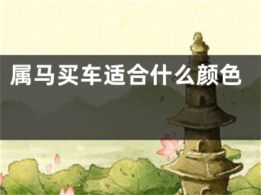 属马买车适合什么颜色 