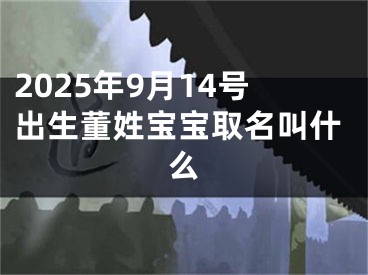 2025年9月14号出生董姓宝宝取名叫什么