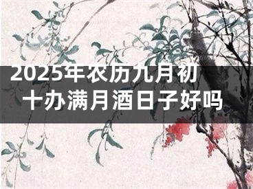 2025年农历九月初十办满月酒日子好吗