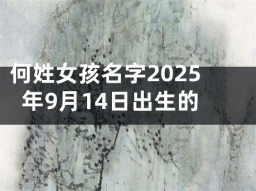 何姓女孩名字2025年9月14日出生的