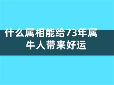 什么属相能给73年属牛人带来好运