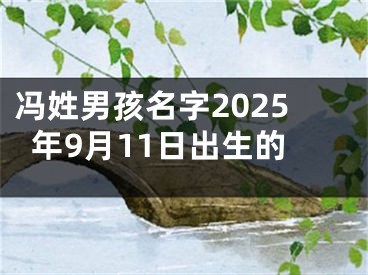冯姓男孩名字2025年9月11日出生的