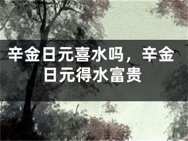 辛金日元喜水吗，辛金日元得水富贵