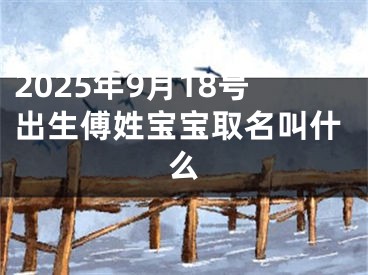 2025年9月18号出生傅姓宝宝取名叫什么