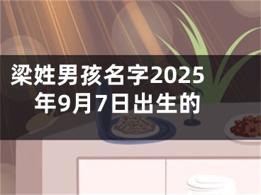 梁姓男孩名字2025年9月7日出生的