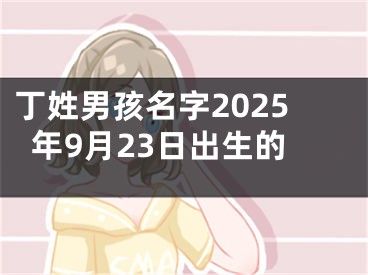 丁姓男孩名字2025年9月23日出生的