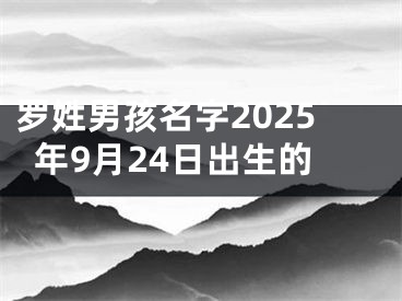 罗姓男孩名字2025年9月24日出生的