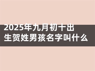 2025年九月初十出生贺姓男孩名字叫什么