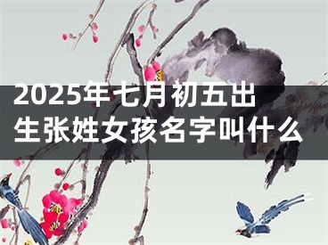 2025年七月初五出生张姓女孩名字叫什么