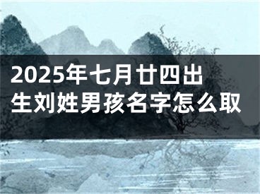 2025年七月廿四出生刘姓男孩名字怎么取