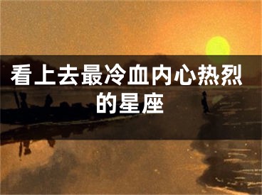 看上去最冷血内心热烈的星座