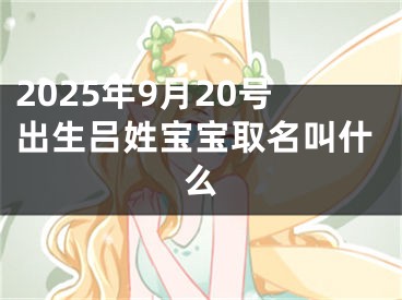2025年9月20号出生吕姓宝宝取名叫什么