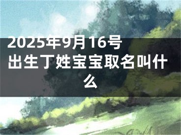 2025年9月16号出生丁姓宝宝取名叫什么