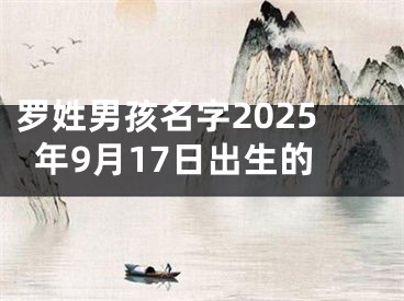 罗姓男孩名字2025年9月17日出生的