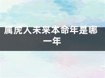属虎人未来本命年是哪一年