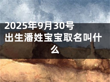 2025年9月30号出生潘姓宝宝取名叫什么