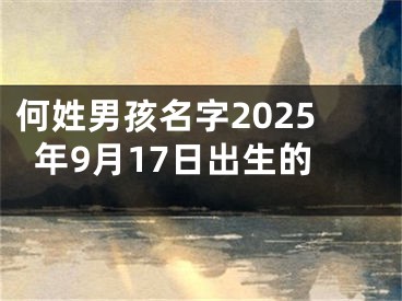 何姓男孩名字2025年9月17日出生的