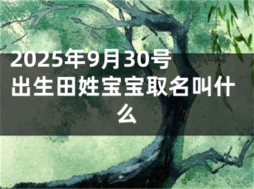 2025年9月30号出生田姓宝宝取名叫什么