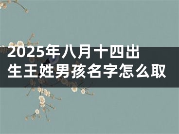 2025年八月十四出生王姓男孩名字怎么取