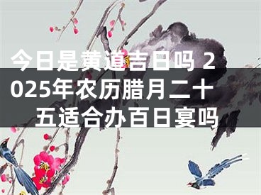 今日是黄道吉日吗 2025年农历腊月二十五适合办百日宴吗