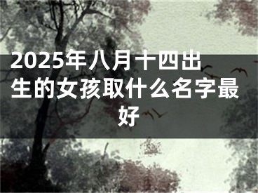 2025年八月十四出生的女孩取什么名字最好