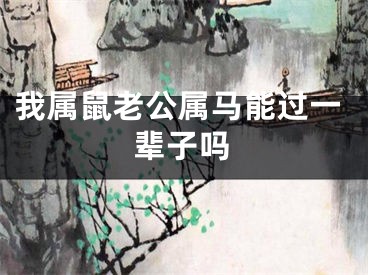我属鼠老公属马能过一辈子吗