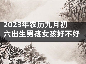 2023年农历九月初六出生男孩女孩好不好