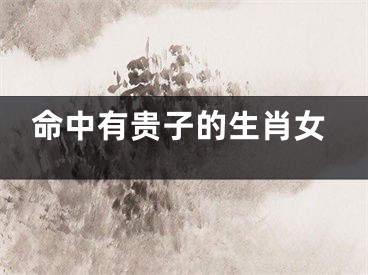 命中有贵子的生肖女