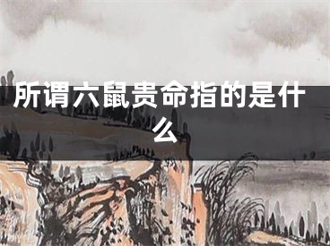 所谓六鼠贵命指的是什么