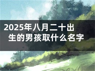 2025年八月二十出生的男孩取什么名字