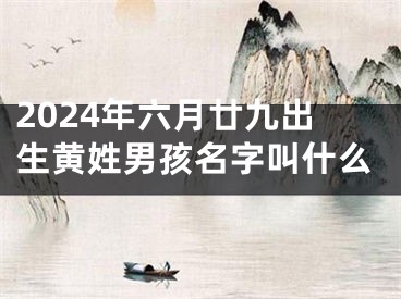 2024年六月廿九出生黄姓男孩名字叫什么