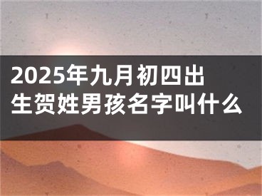 2025年九月初四出生贺姓男孩名字叫什么