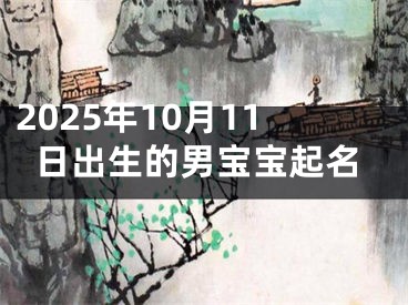 2025年10月11日出生的男宝宝起名