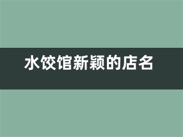 水饺馆新颖的店名