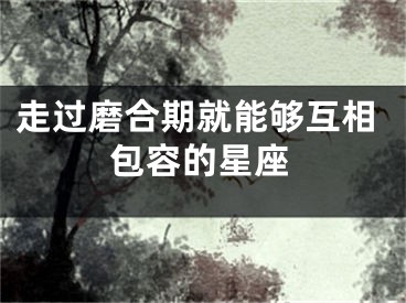 走过磨合期就能够互相包容的星座