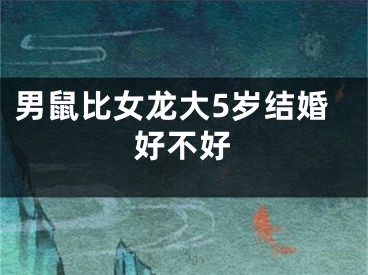 男鼠比女龙大5岁结婚好不好