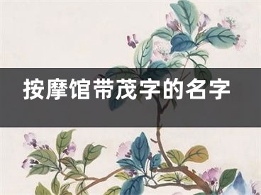 按摩馆带茂字的名字