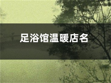 足浴馆温暖店名